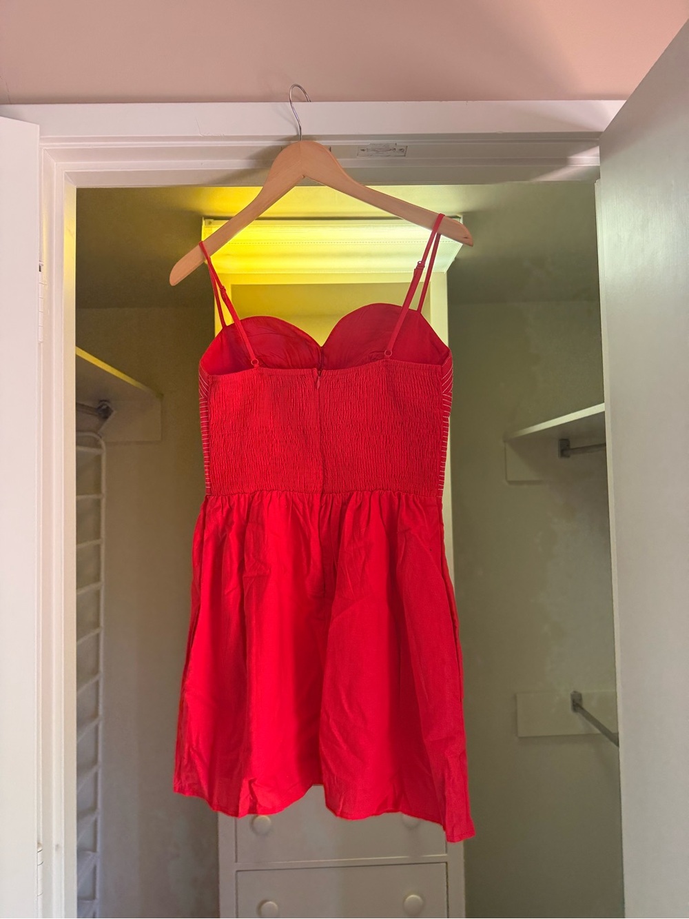 Red Spaghetti Strap Mini Dress - Picture 5 of 7
